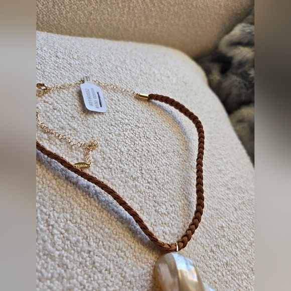 NWT! Free People × Serafina, Sara Choker, Neutral Tan, $38 - Picture 8 of 12